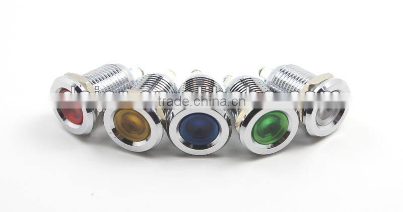 12mm metal 24 volt led indicator lights GQ12CS-D