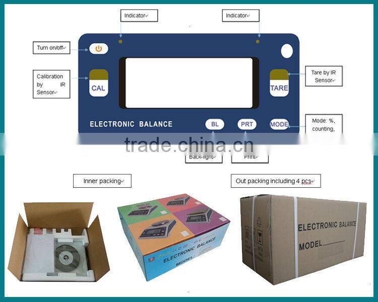 2kg 0.01g constant weighing carat counter scale