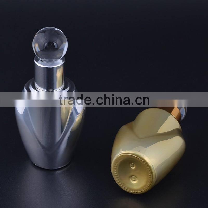 MUB New Design Silver Gold Colored UV Gel Dropper Glass Bottle With Glass Stick Cap