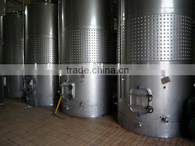Stainless steel 304 dimple jacket wine fermentation tank/cooling jacket wine tank