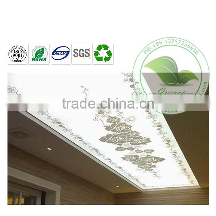 flower printing white pvc film for square ceiling light
