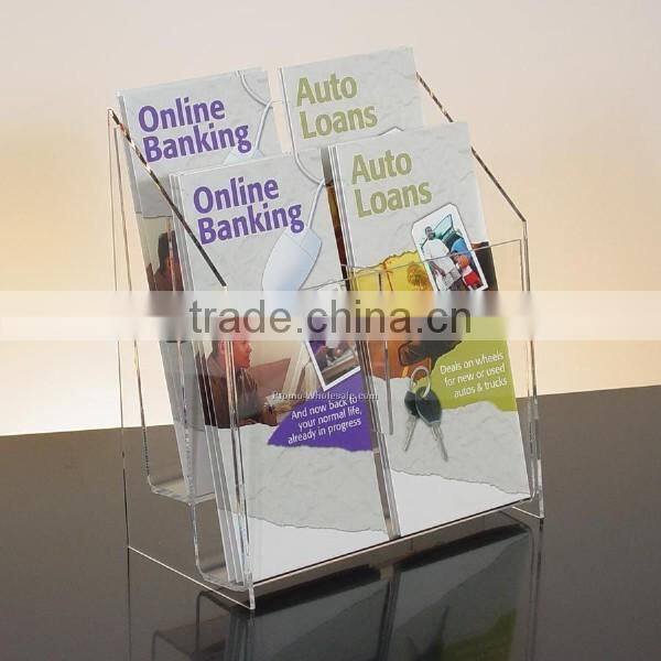 Floor Standing Rotating 3 Side Acrylic Leaflet Rack