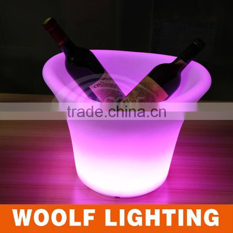 Bar Used Wine Cooler LED Color Changing Glowing Ice Bucket