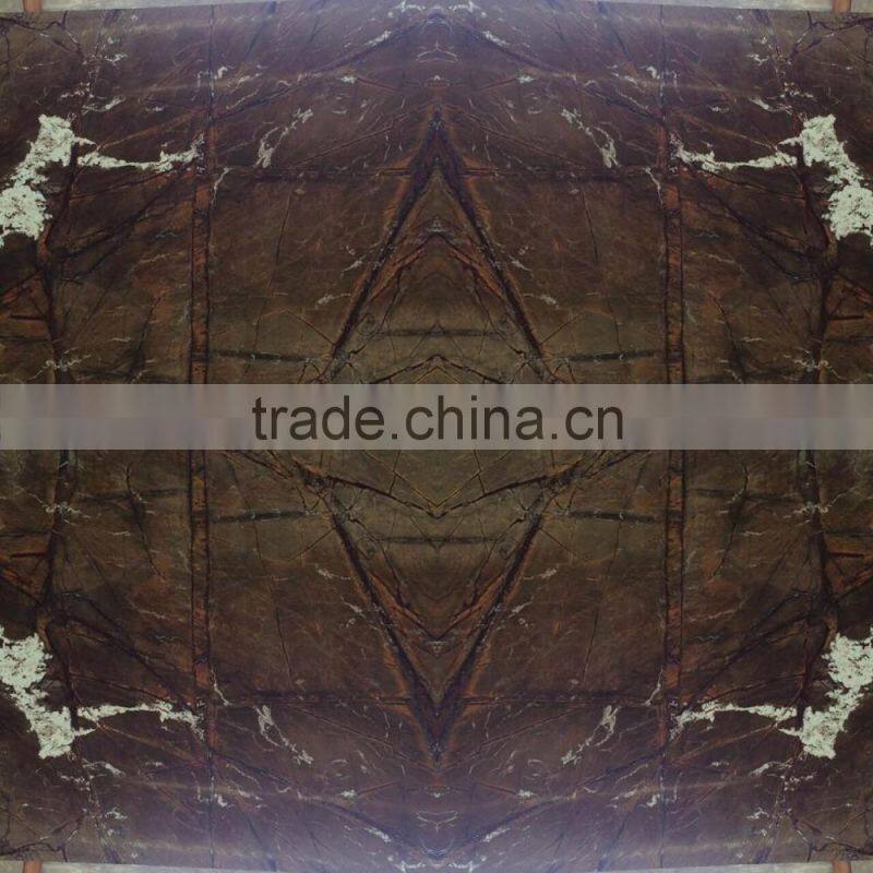rainforest brown marble book match marble