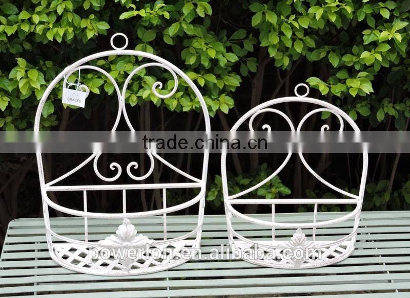 2016 New Wrought Iron Wall Basket Planter