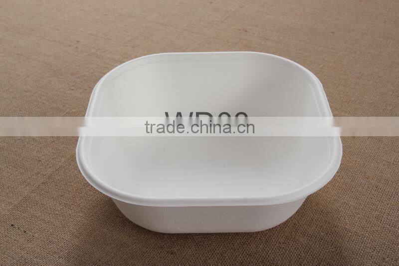 Biodegradable disposable bagasse pulp bowl
