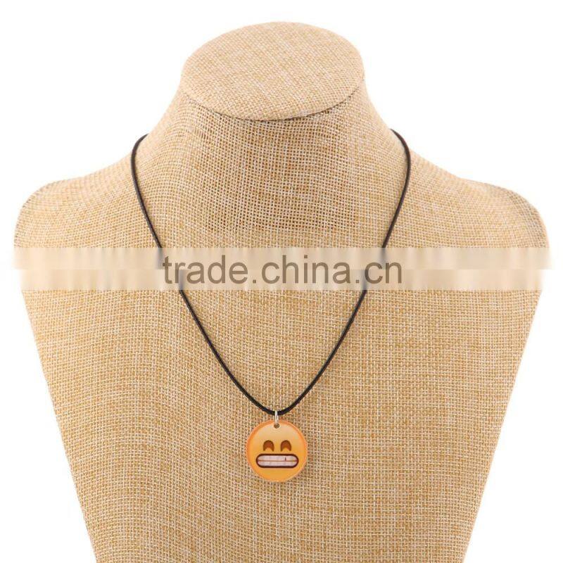2016 Fashion Jewelry Pendant Acrylic Emoji Necklace For Wholesale China