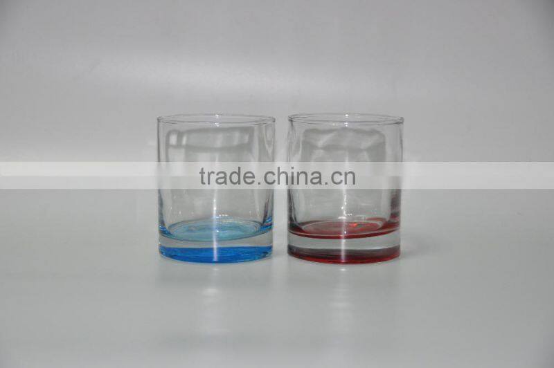Discount wholesale 6pcs glass tumblers/colored glass tumblers