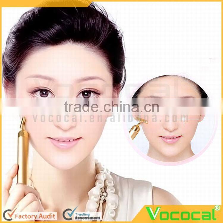Beauty Bar 24k Golden Pulse Facial Massager T Shape Energy Beauty Bar Beauty Accessory