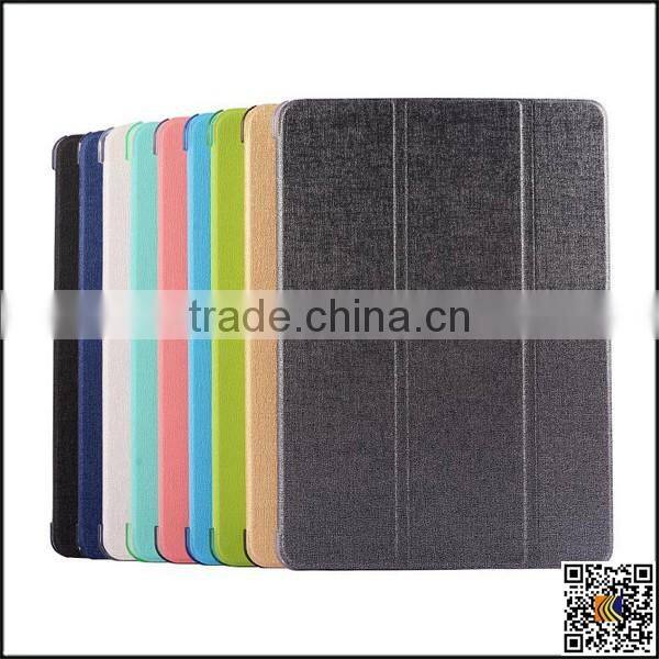Three Fold Flip Leather Cover PC Back Case Smart Cover For iPad 6, leather case