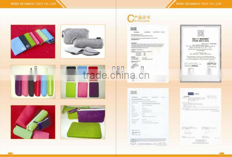 Wool felt pencil pouch, zipper wool felt pencile box, woll felt pencil bag shijiazhuang manufacturer