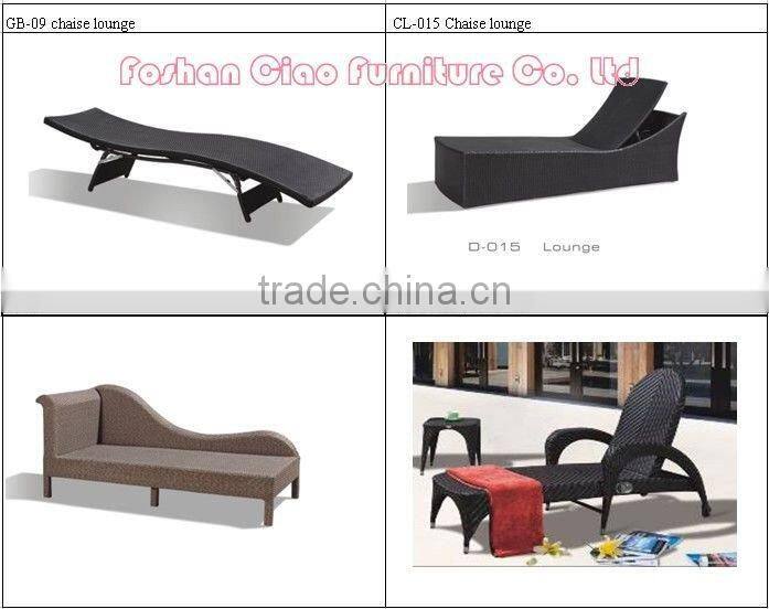 Guangdong rattan furniture factory/garden chaise lounger 2016