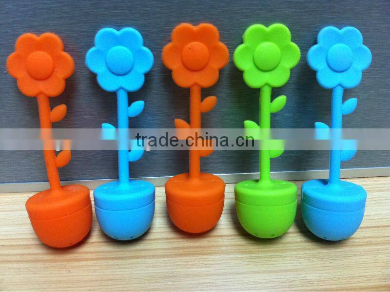 flower shape tea infuser/ silicone tea strainer