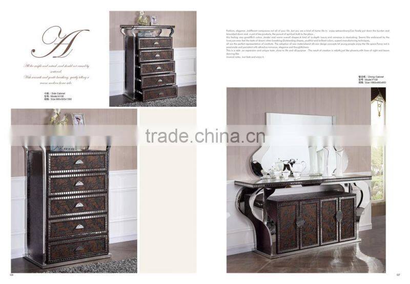 living room furniture / 2015 new design coffee leather cabinet kitchen F108