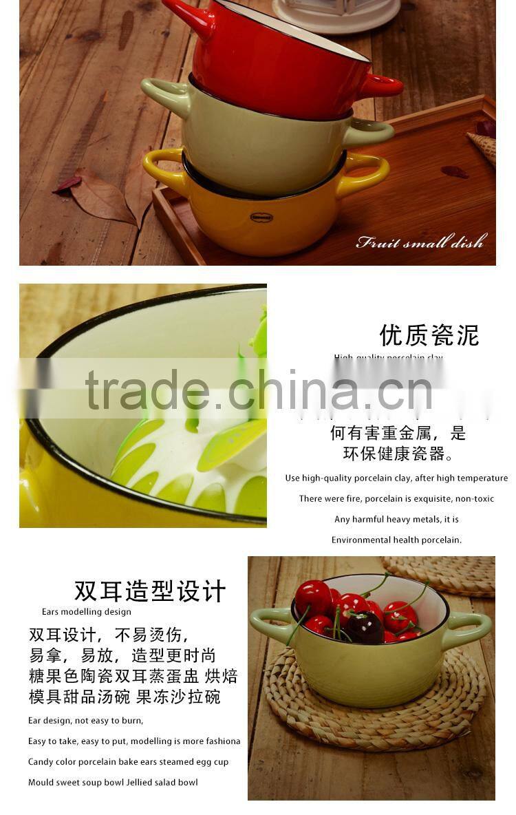 Stocked korean Ceramic decorative ceramic fruit bowl