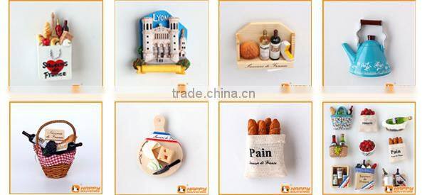 3D custom lovely Japanese girl round resin fridge magnets