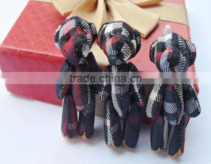 Plaid Cloth Doll Bear Joint DIY Tactic Lattice Bear DIY Handmade Plush Toys