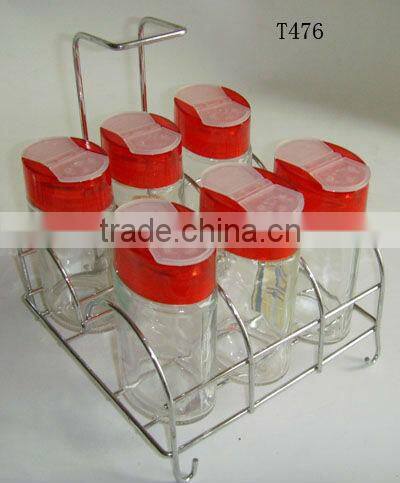 ZIBO mini cylinder glass kit for spices set with frame