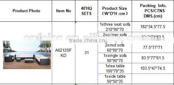 new style outdoor rattan sofa sets sale with high quality