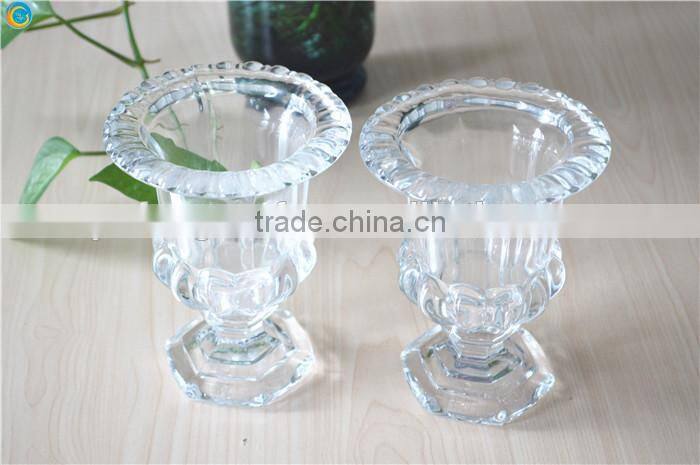 Exquisite Slanted Top Clear Glass Candle Cup