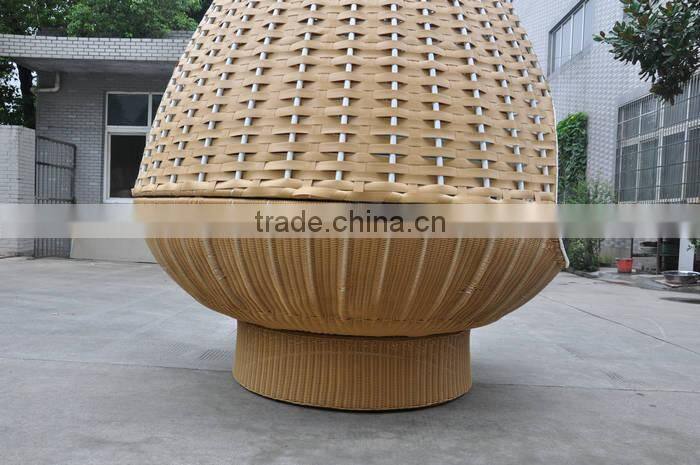 Outdoor swing bed with canopy