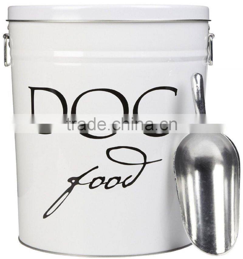 Metal Dog Food Storage Box with Scoop