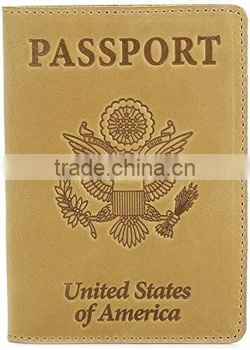 Leather Passport Cover - Holder - for Men & Women - Passport Case