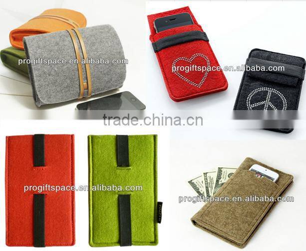 2017 wholesale pure Felt Made Passport Holder Card Holder made in China