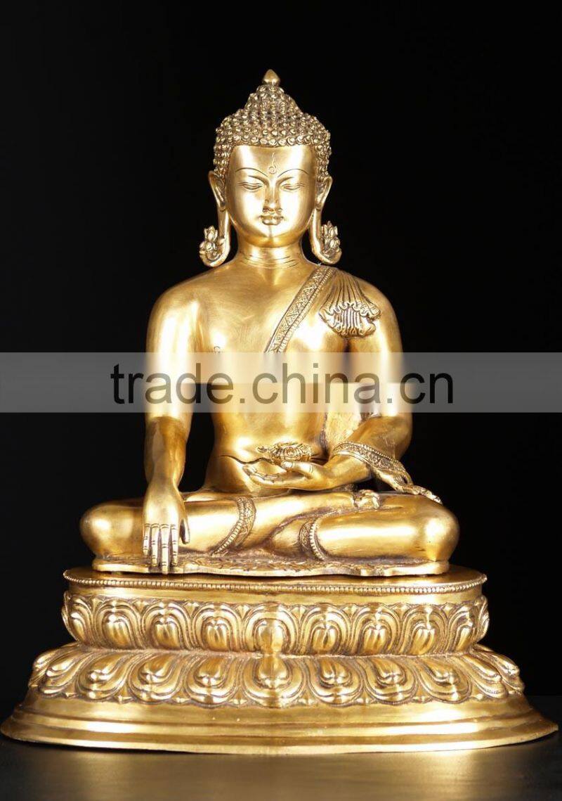 Regional Feature antique metal life-size buddha thai bronze statue