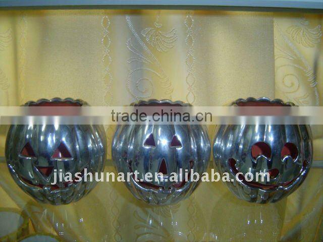 Electroplating pumpkin candle stick