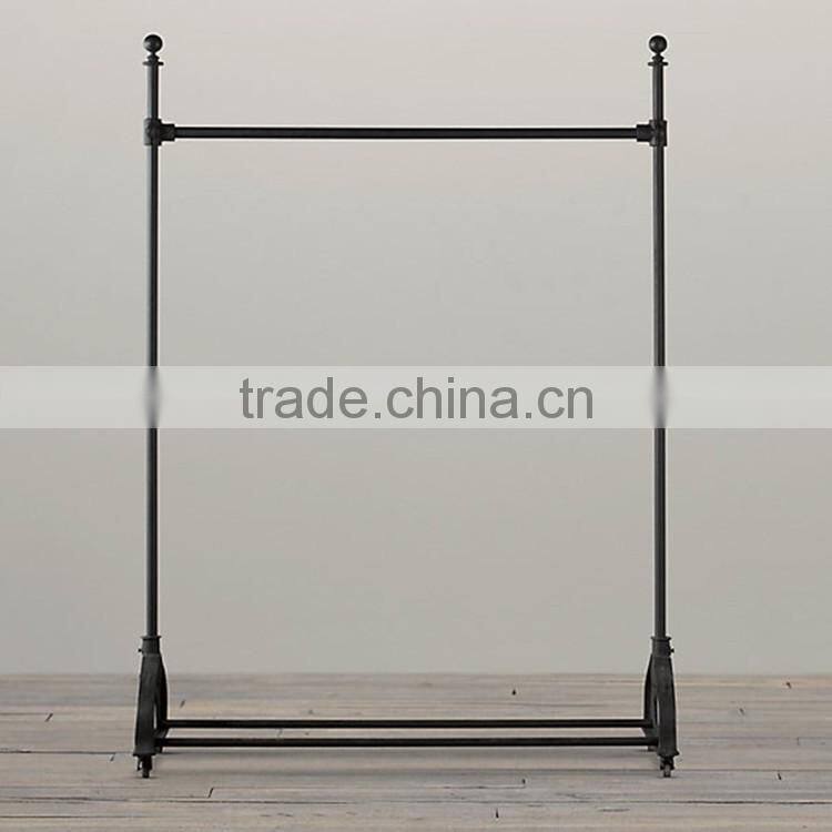 Fashion design super mall clothes store hanging metal clothes display rack