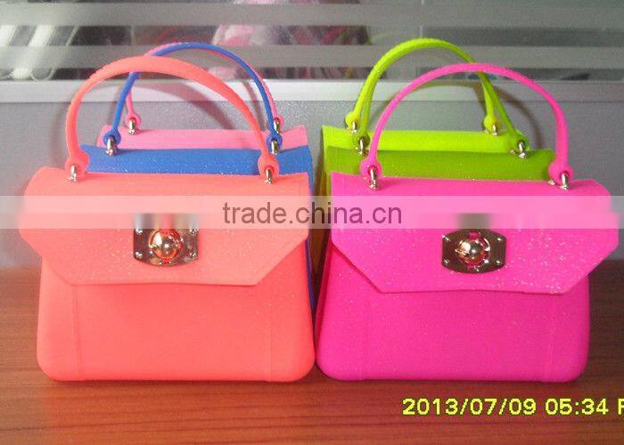 2015 new arrivel fashion brand bags silicone jerry bag tote bags
