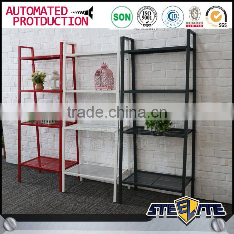 Four tiers metal ladder rack shelves iron rack