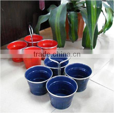 set 4 pcs decorative indoor herb pot set flower pots