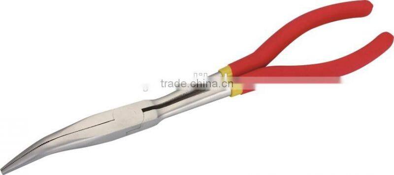 American type double color PVC dipped handle 360 degree bent nose long reach pliers