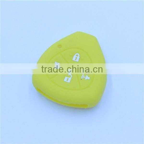 Silicone car key shell. fob key case for toyota 4 buttons
