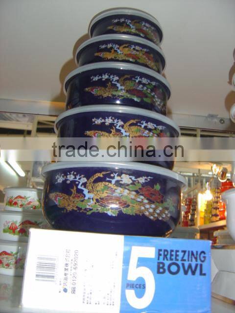 enamel storage bowl mixing bowl salad bowl food container