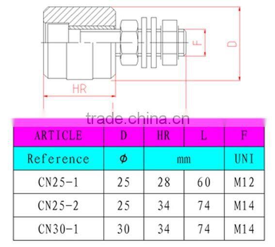 sliding gate nylon rollers with bolt M12 or M14