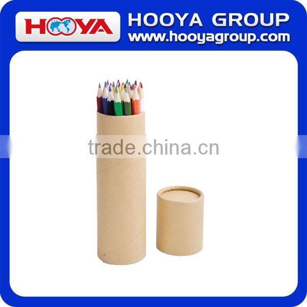 Basic Quality Pre-Sharpened Poplar Wood 12pcs Hexagonal Color Pencil for Art Drawing