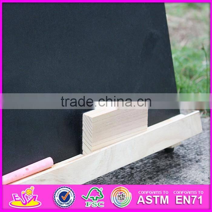 2016 new design double-sided wooden kids chalkboard easel W12B105