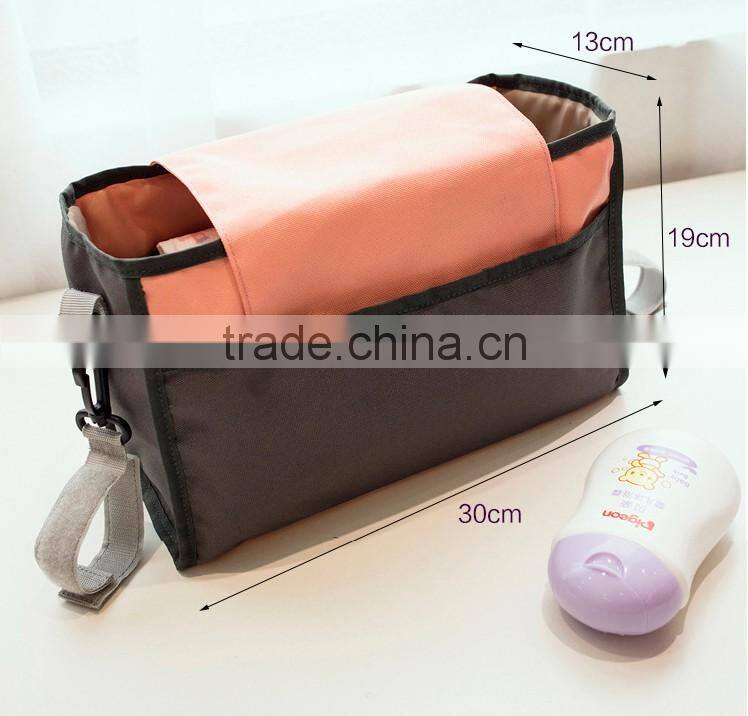 Hanging baby diaper organizer bag for stroller