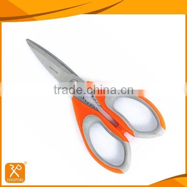 high quality multifunctional rubber soft handle kitchen scissors