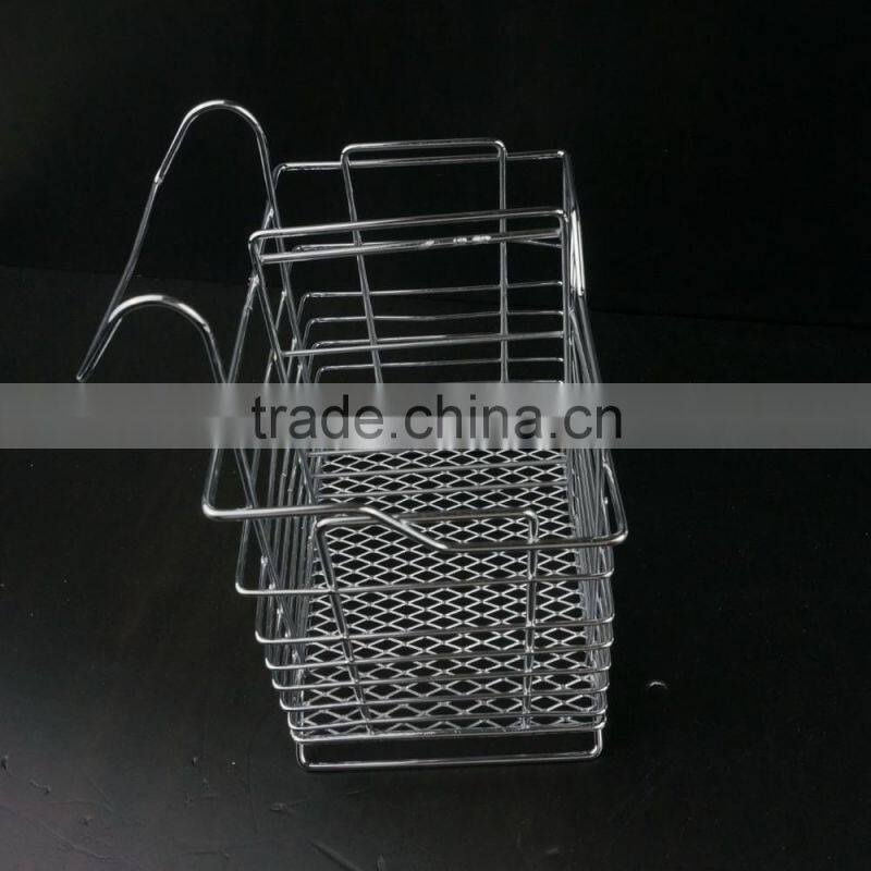 43005 Steel Wire Sink Basket Cutlery Holder Cooking Utensils Storage Kitchen Rack