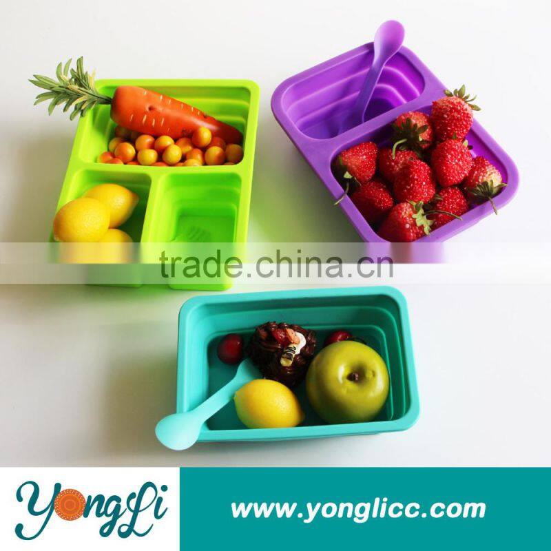 China Custom 3-Compartment Bento Lunch Box Containers