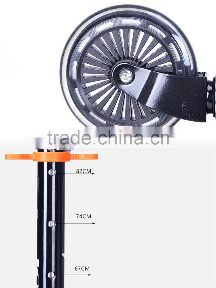 hot sale child and adult freestyle kick folding scooter with 2 big PU wheels