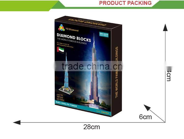 Top selling model blocks toy famous building miniature