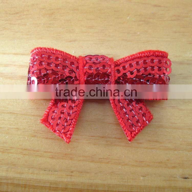 sequin bow flower clip for kids hair accessories