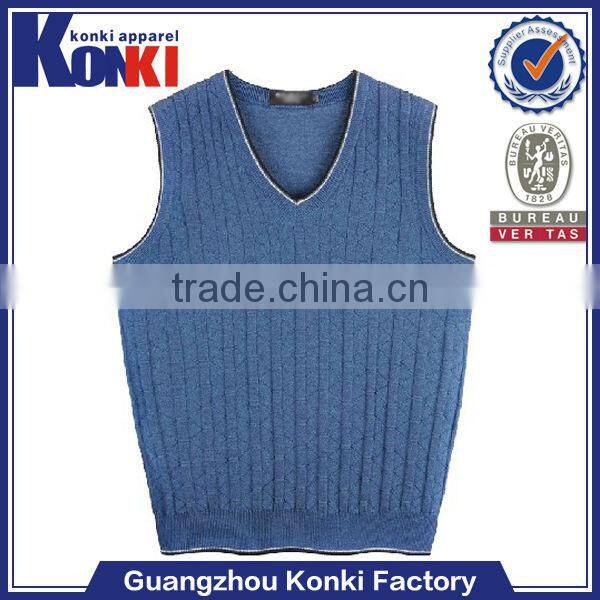Wholesale sleeveless knitted men sweater vest