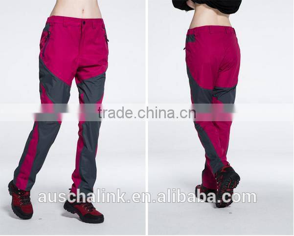 custom women nylon breathable and waterproof ski pants fashion design