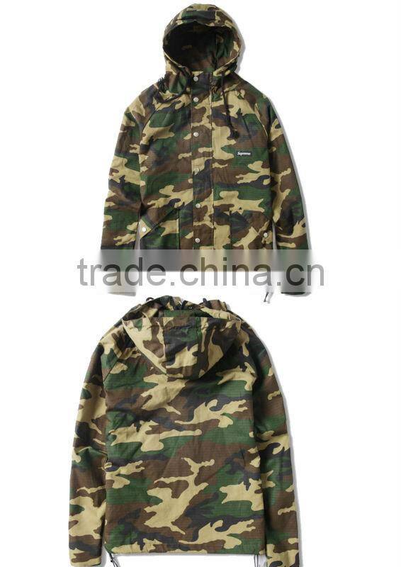High quality cotton multi-functional military camouflage Parka